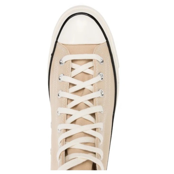 Converse Chuck 70 High Top lace up sneakers beige Wm sz 8.5 men’s‎ 6.5 neutrals - Picture 13 of 13